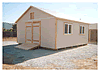 20x20 Peak, Double Doors, 4- 3x3 dp windows