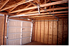 Interior of Truss Package with garage door